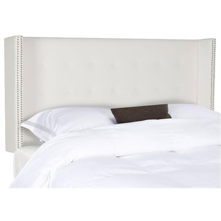 Safavieh Keegan Linen Queen Size Headboard- White - 54.1 x 8.7 x 66.1 in. MCR4006H-Q